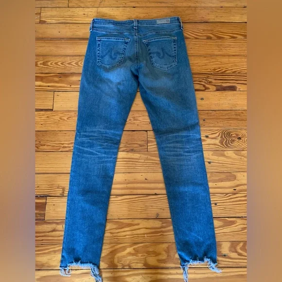 AG Adriano Goldschmied Super Skinny Ankle Light Blue Denim Size 26 R - Picture 2 of 10